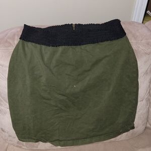 Kensie Girl Green Bubble Mini Skirt for Casual Wear